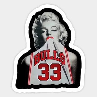 Marilyn Monroe Chicago Scottie Pippen white Sticker